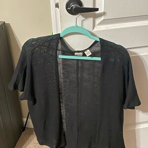 Mudd Black Mesh Cardigan